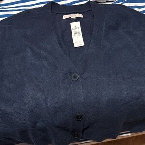 LOFT Women's Deep Blue Cardigan